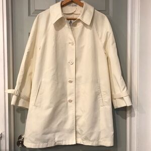 Misty Harbor Women's 16 Petite Any Weather Mariner III Cream Button Trench Coat